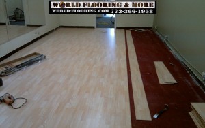 Laminate flooring installation pre-finished floor  World Flooring & More 773-366-1958 Chicago Suburbs  