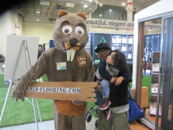 Children love the funny mascot