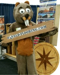 beaver mascot during The Ideal Home Show Chicago