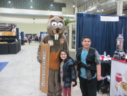 Beaver mascot is cuddly and soft