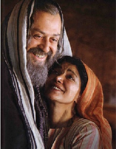 Zacharia and Elizabeth happy parents of John the Baptist